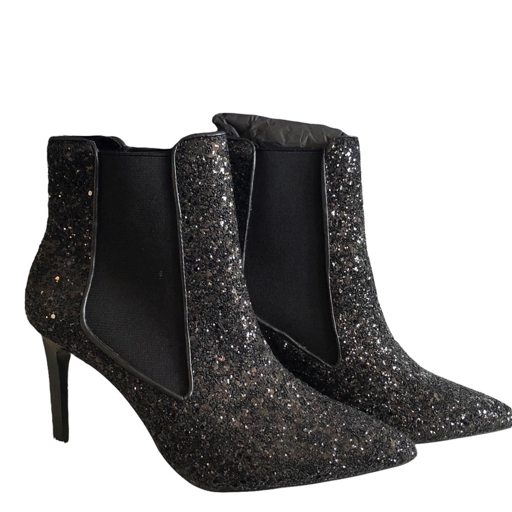 ZARA Sparkly Boot Heel